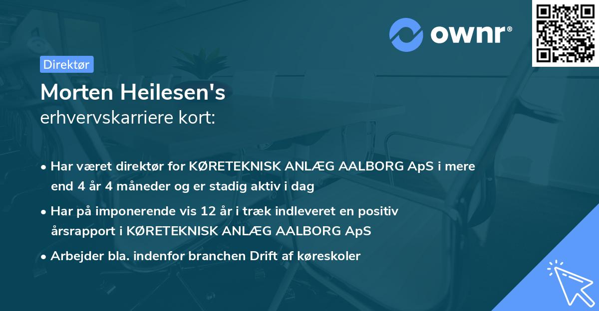 Morten Heilesen's erhvervskarriere kort