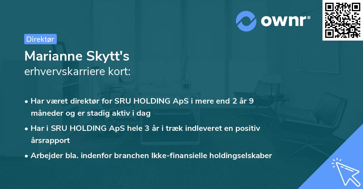 Marianne Skytt's erhvervskarriere kort