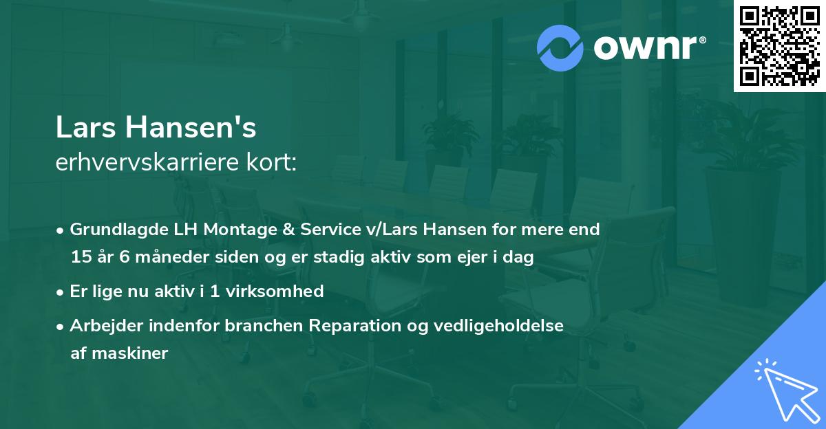 Lars Hansen's erhvervskarriere kort