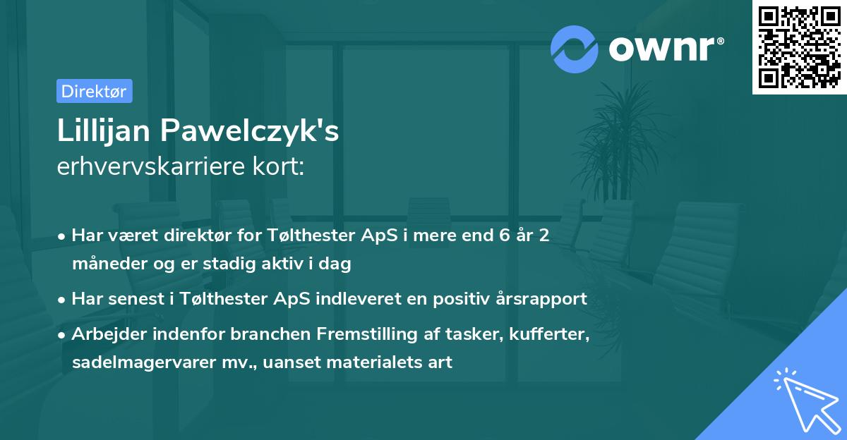 Lillijan Pawelczyk's erhvervskarriere kort