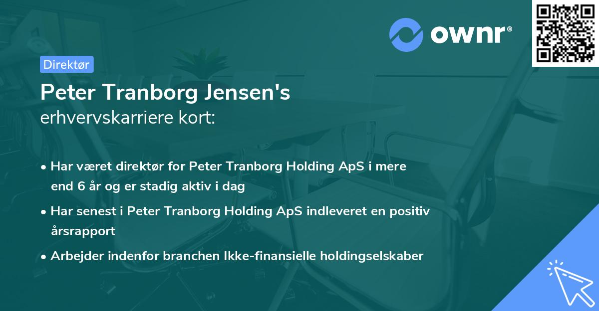 Peter Tranborg Jensen's erhvervskarriere kort