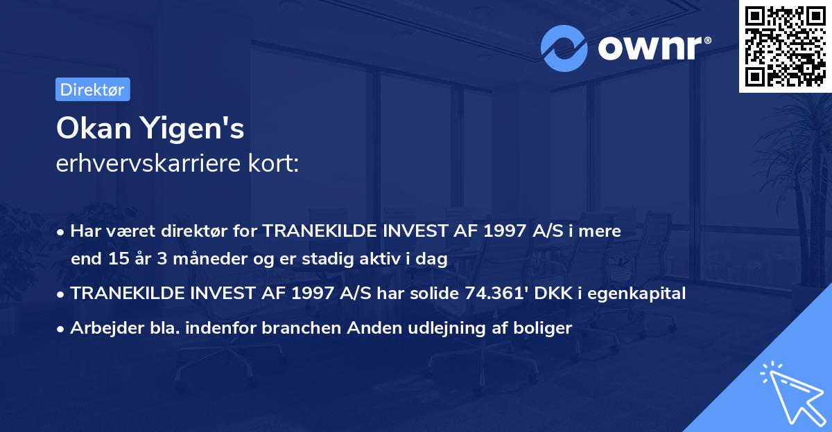 Okan Yigen's erhvervskarriere kort