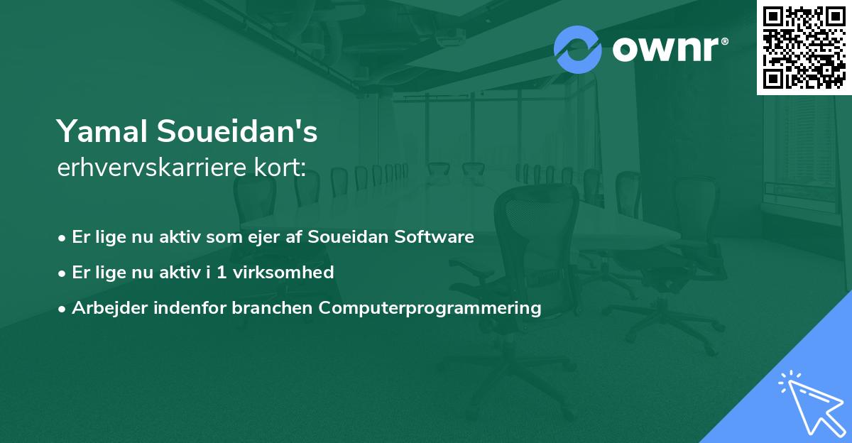 Yamal Soueidan's erhvervskarriere kort