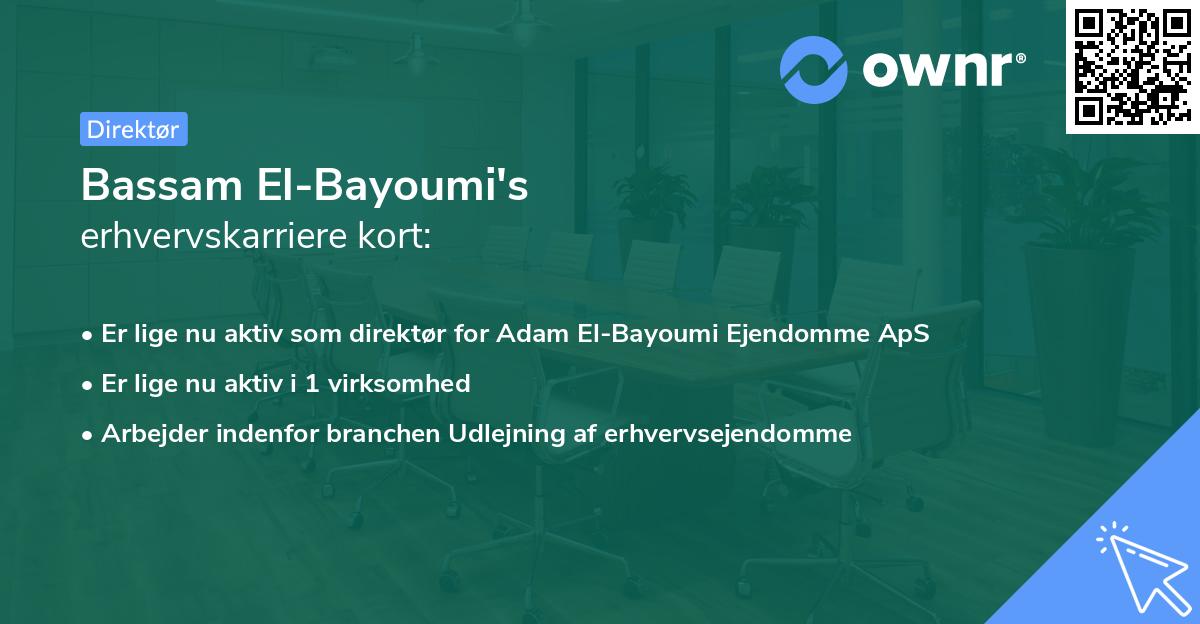 Bassam El-Bayoumi's erhvervskarriere kort