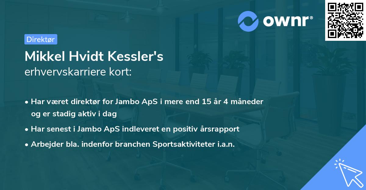 Mikkel Hvidt Kessler's erhvervskarriere kort