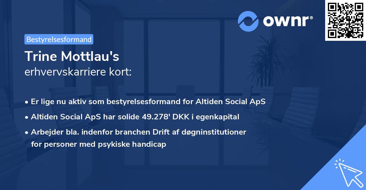 Trine Mottlau's erhvervskarriere kort