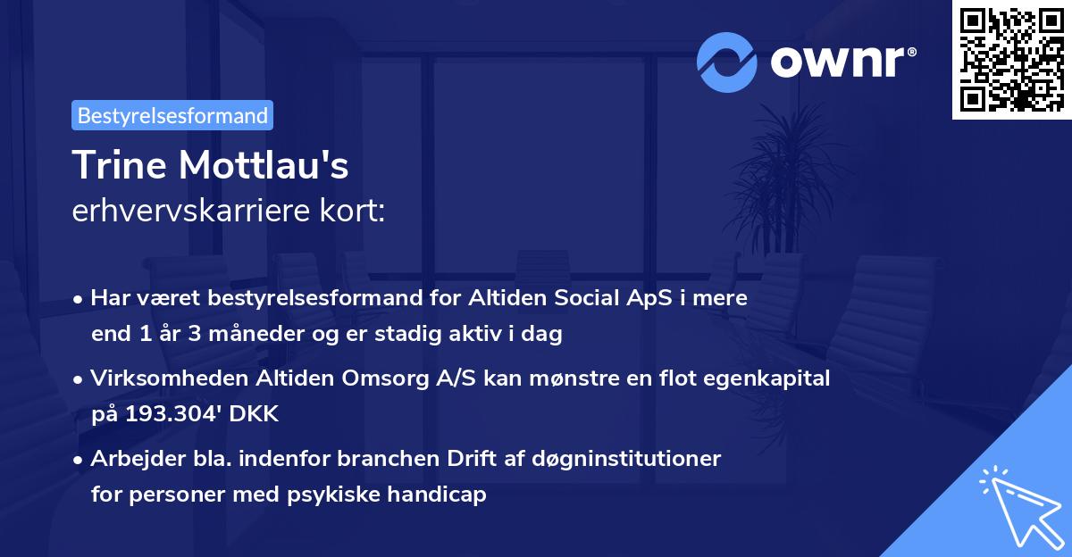 Trine Mottlau's erhvervskarriere kort