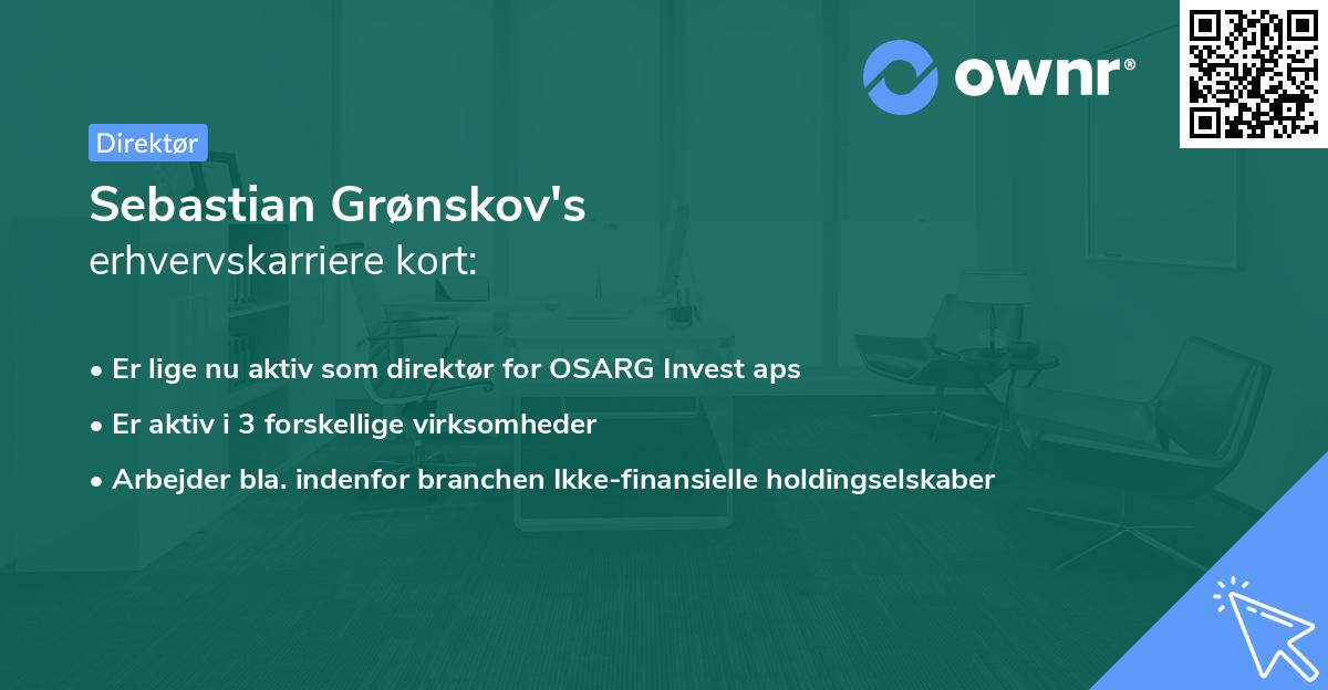 Sebastian Grønskov's erhvervskarriere kort