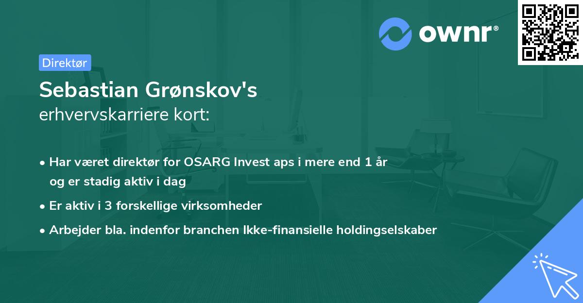 Sebastian Grønskov's erhvervskarriere kort