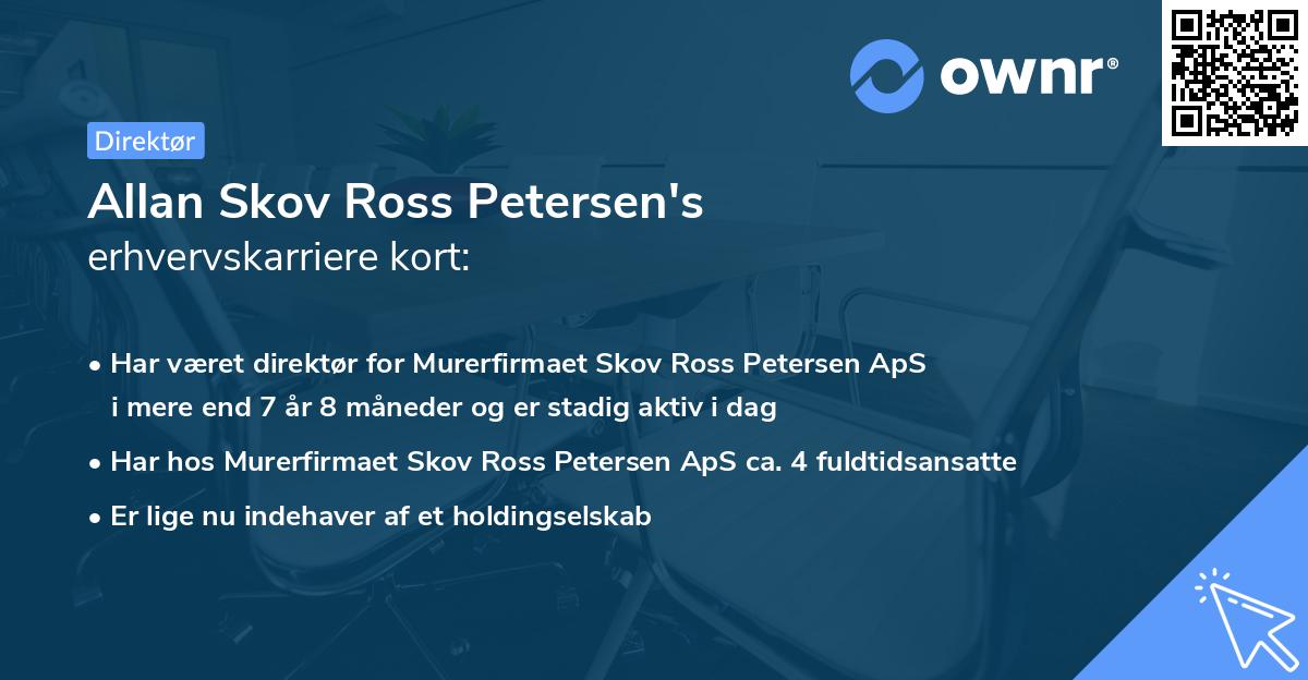 Allan Skov Ross Petersen's erhvervskarriere kort