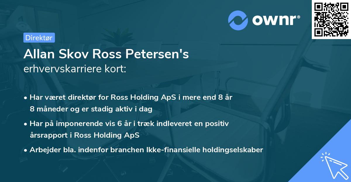 Allan Skov Ross Petersen's erhvervskarriere kort