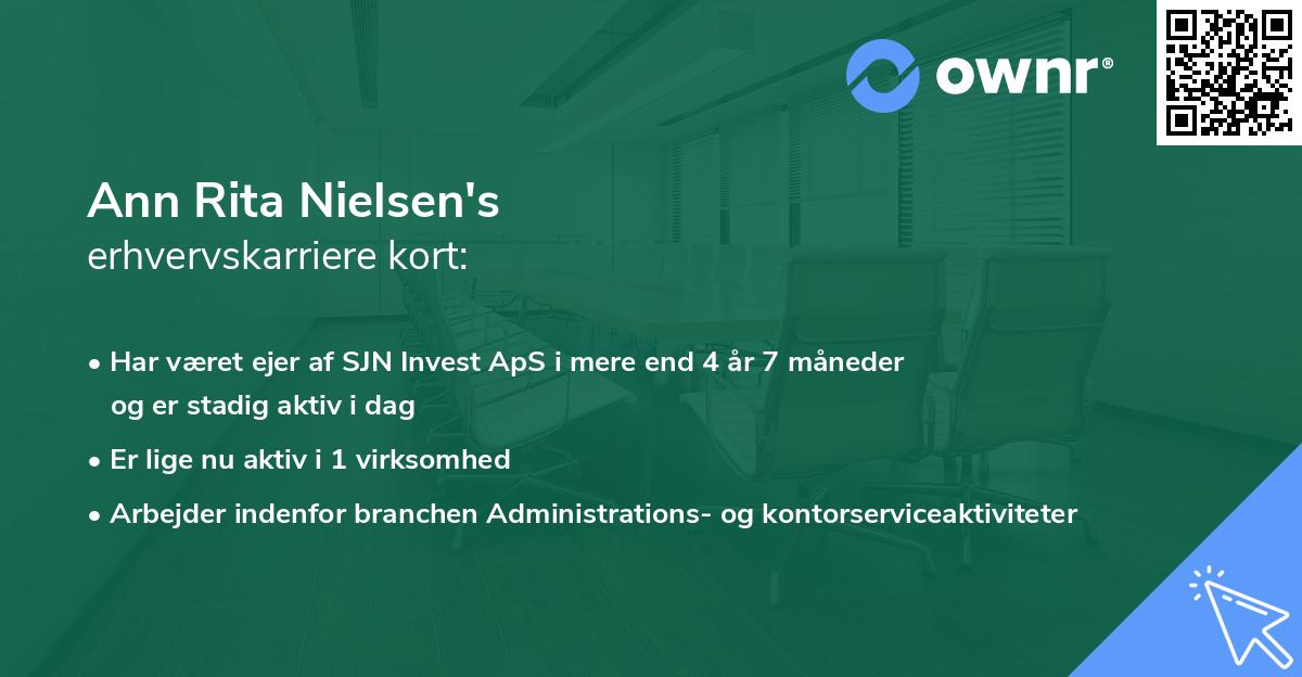 Ann Rita Nielsen's erhvervskarriere kort