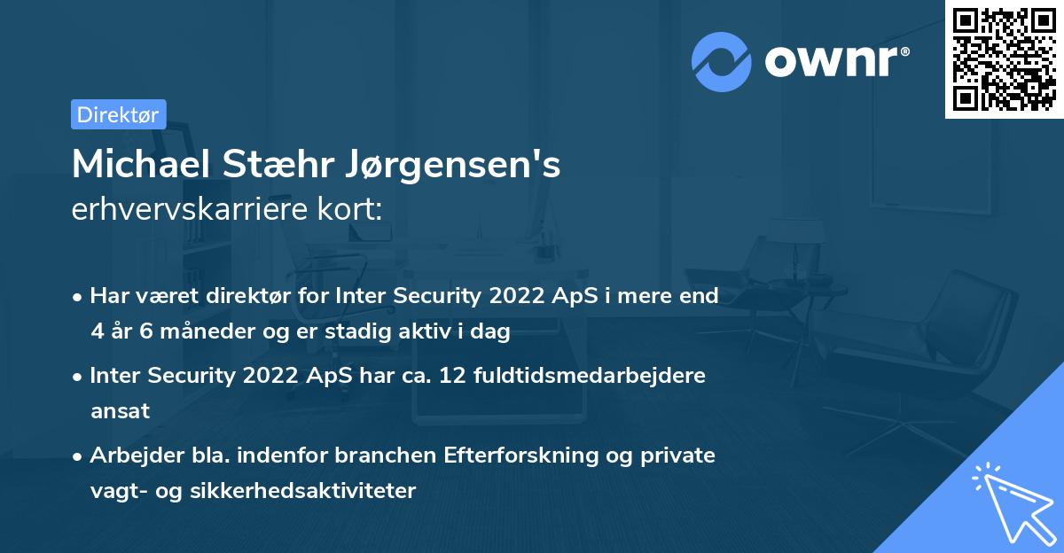 Michael Stæhr Jørgensen's erhvervskarriere kort