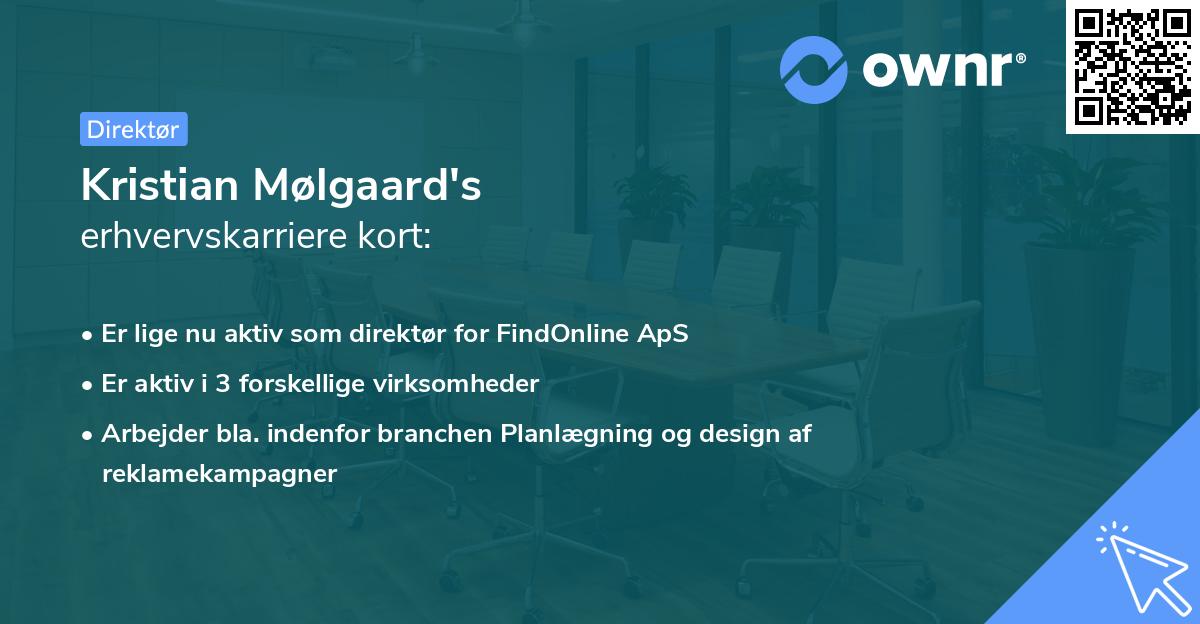 Kristian Mølgaard's erhvervskarriere kort