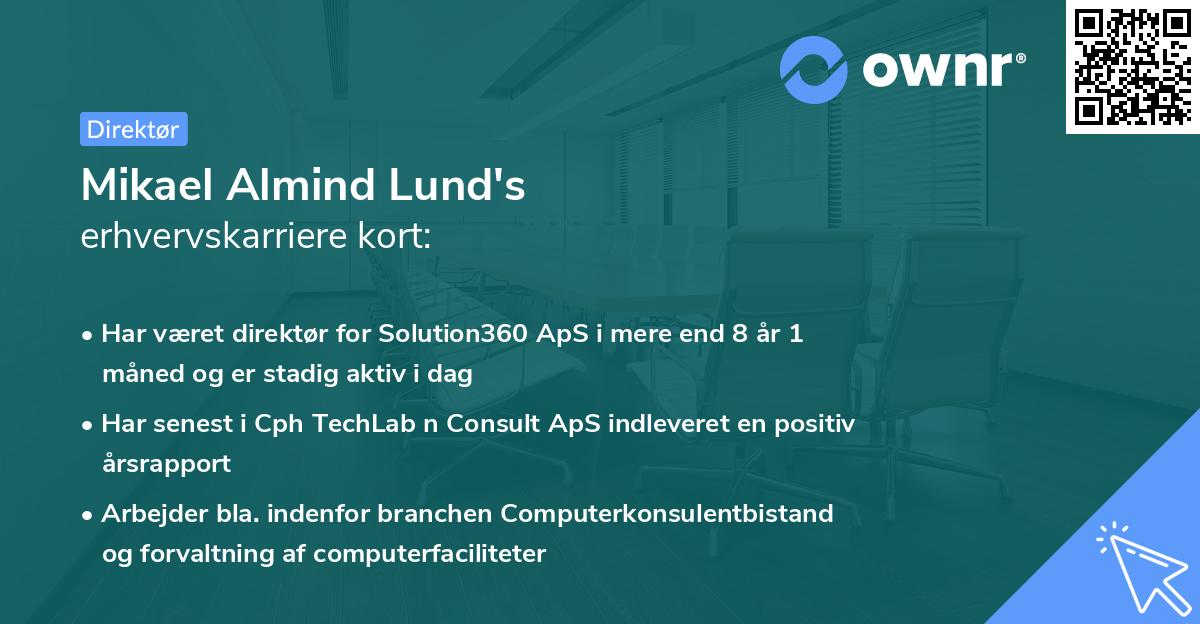 Mikael Almind Lund's erhvervskarriere kort
