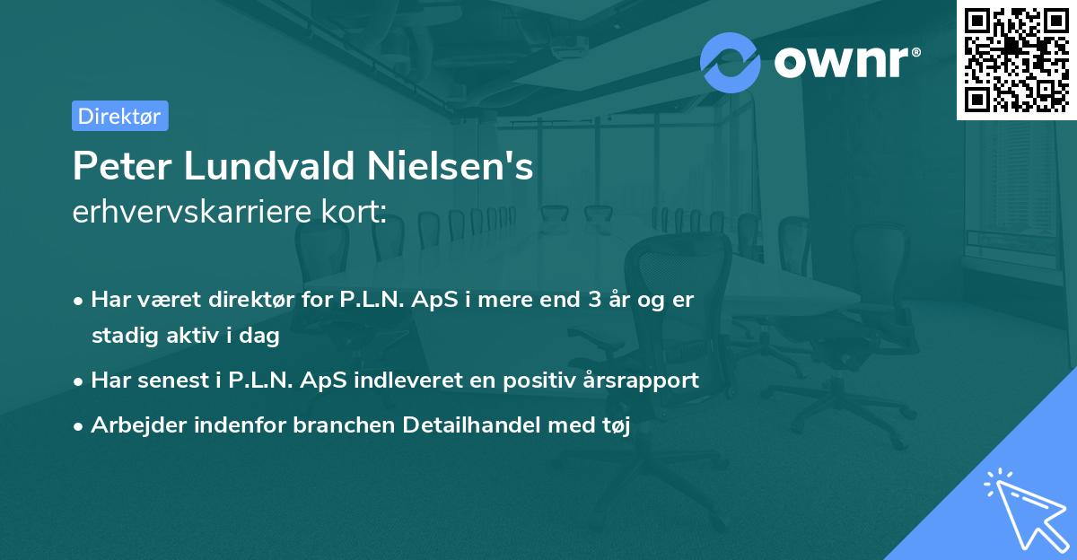 Peter Lundvald Nielsen's erhvervskarriere kort