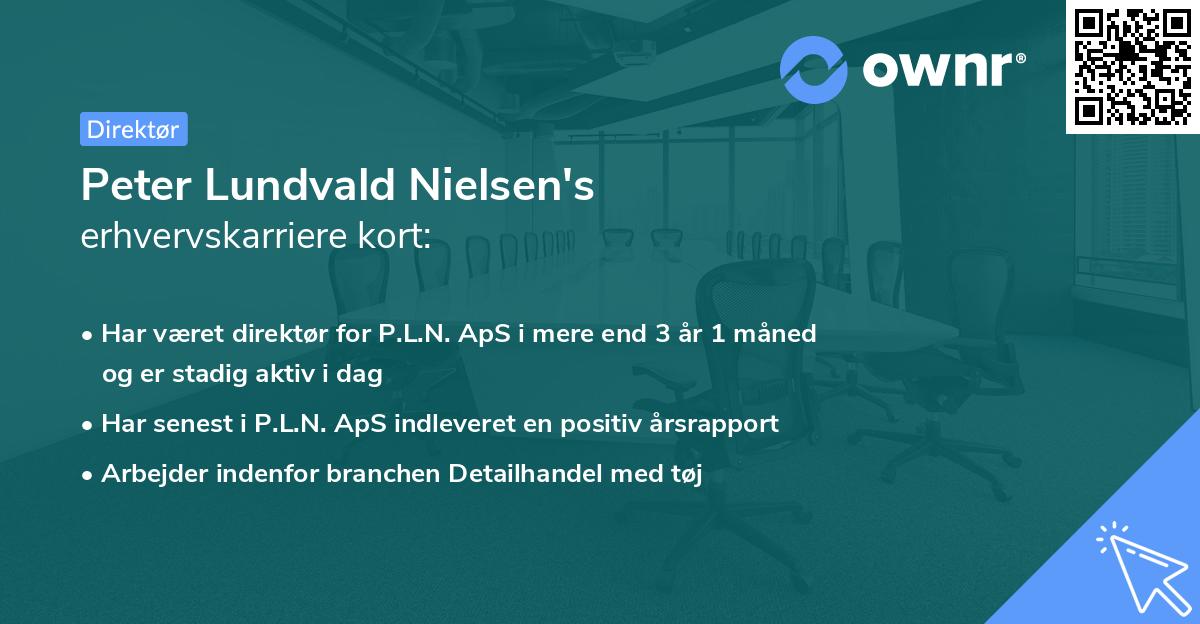 Peter Lundvald Nielsen's erhvervskarriere kort