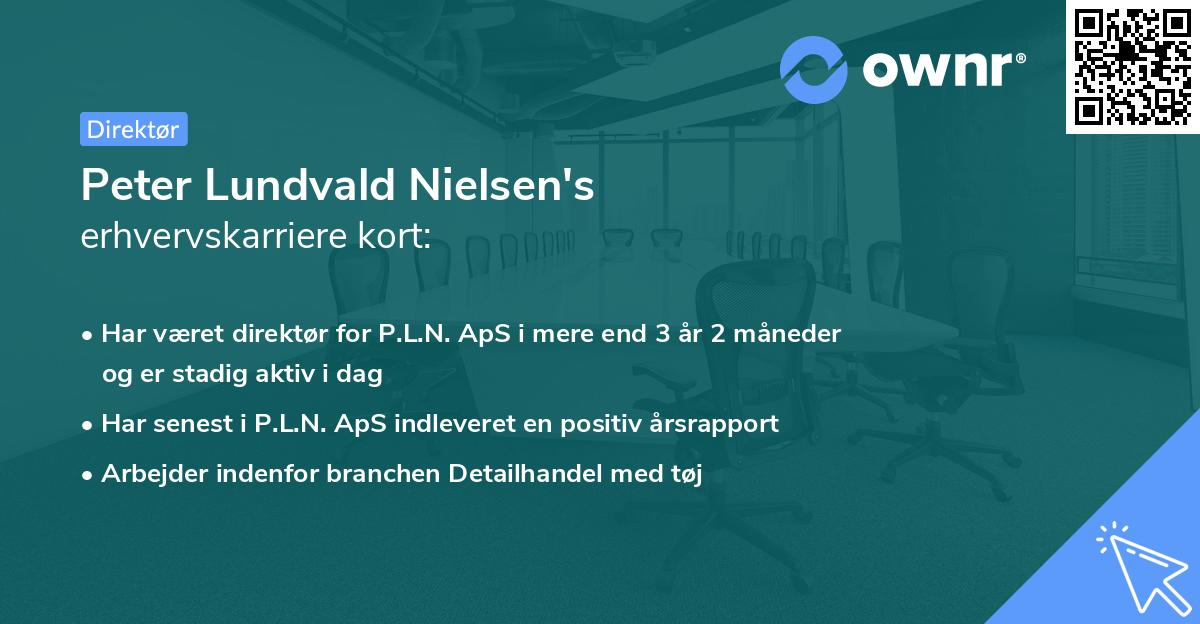 Peter Lundvald Nielsen's erhvervskarriere kort