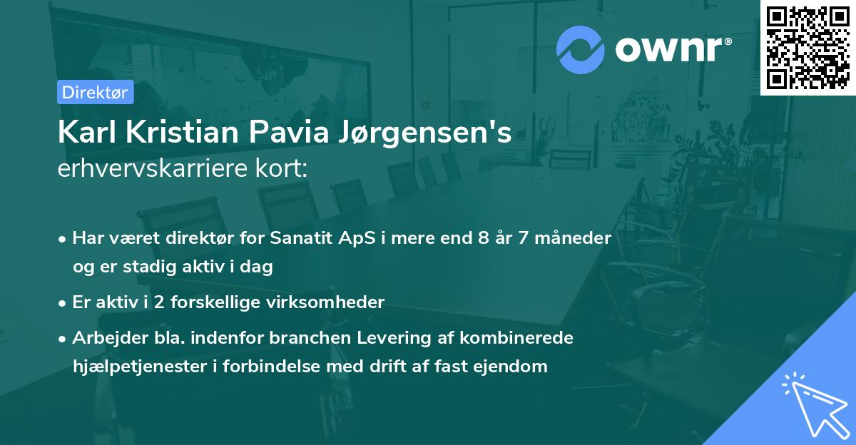 Karl Kristian Pavia Jørgensen's erhvervskarriere kort