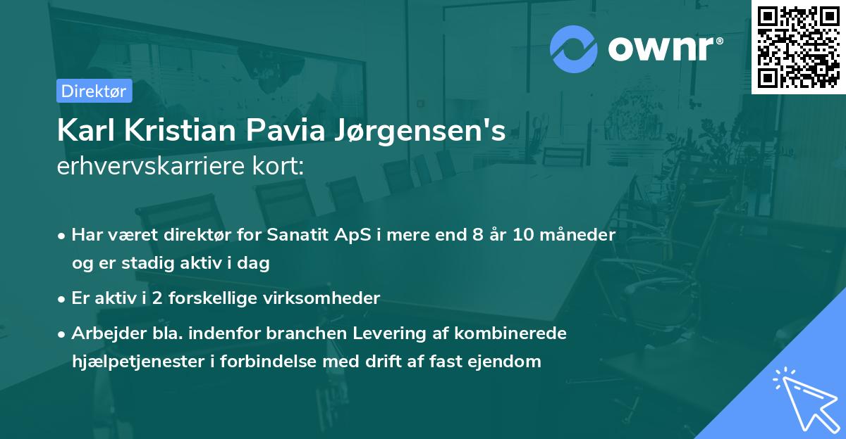 Karl Kristian Pavia Jørgensen's erhvervskarriere kort