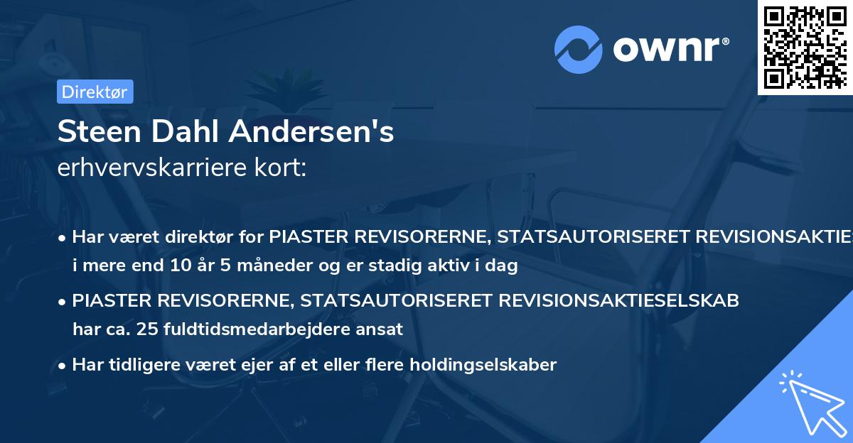 Steen Dahl Andersen's erhvervskarriere kort