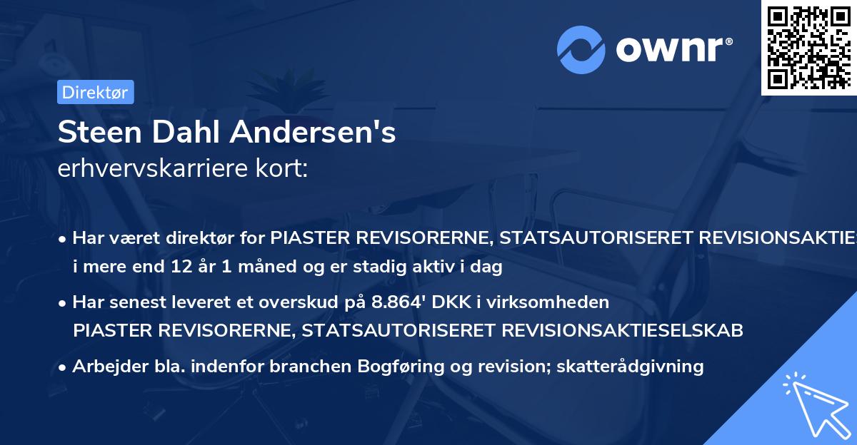Steen Dahl Andersen's erhvervskarriere kort