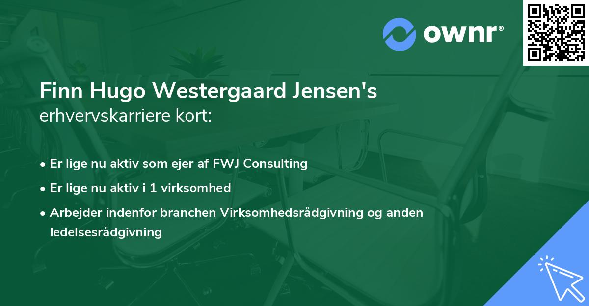 Finn Hugo Westergaard Jensen's erhvervskarriere kort