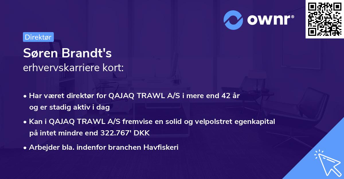 Søren Brandt's erhvervskarriere kort