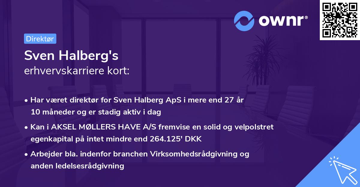 Sven Halberg's erhvervskarriere kort
