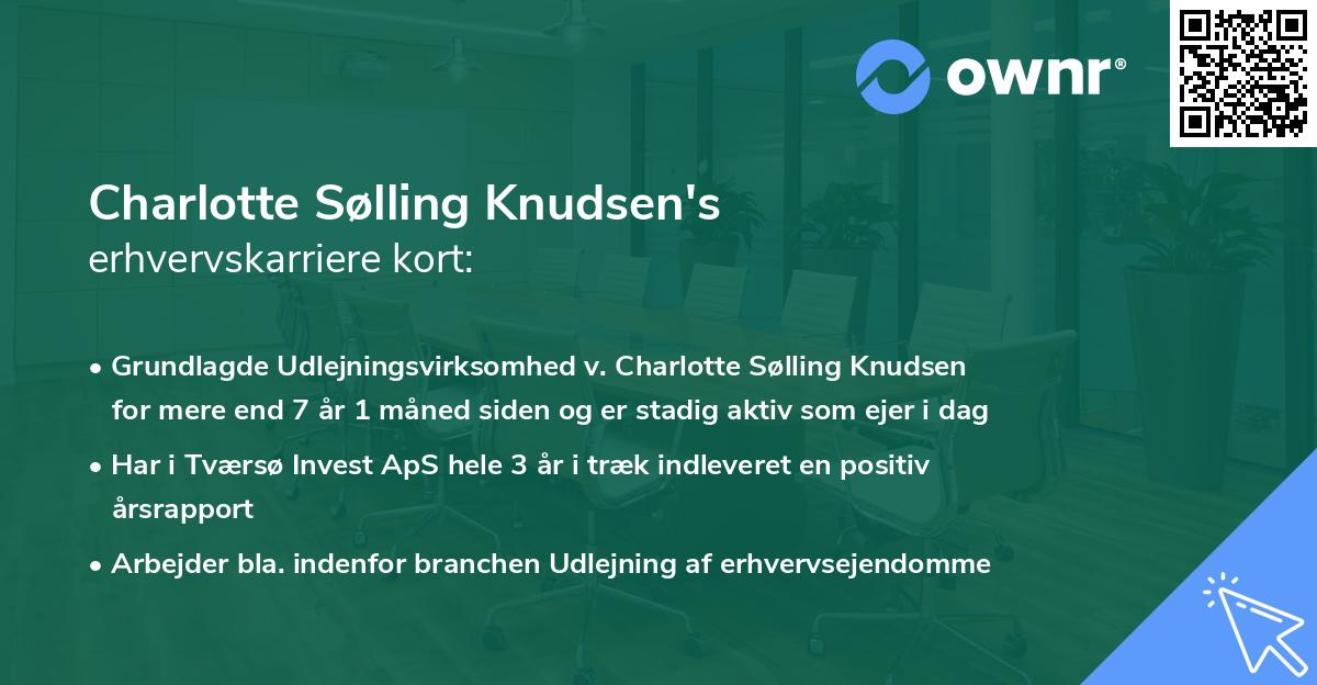 Charlotte Sølling Knudsen's erhvervskarriere kort