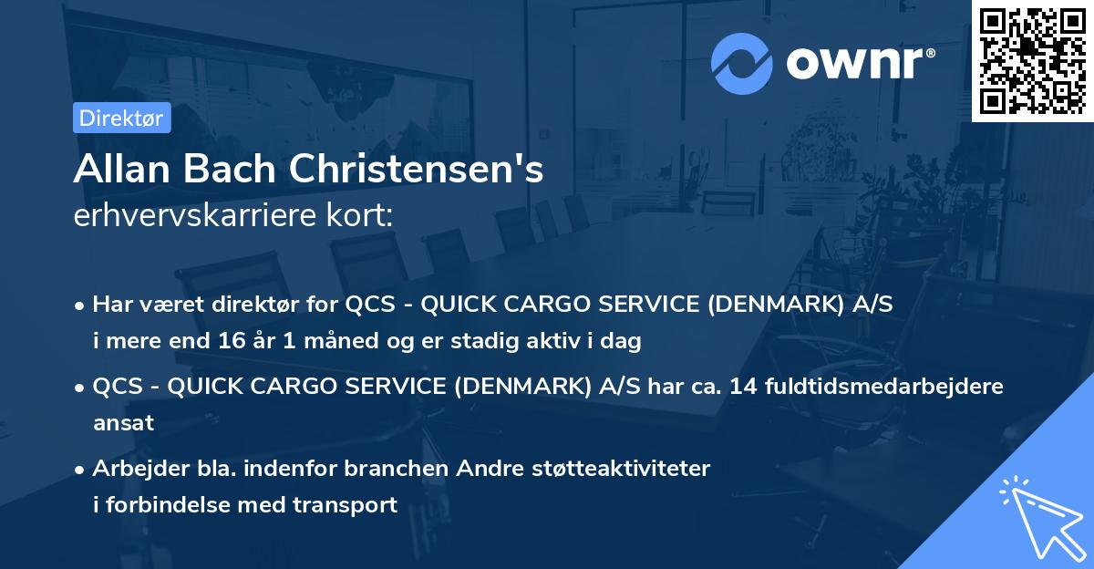 Allan Bach Christensen's erhvervskarriere kort
