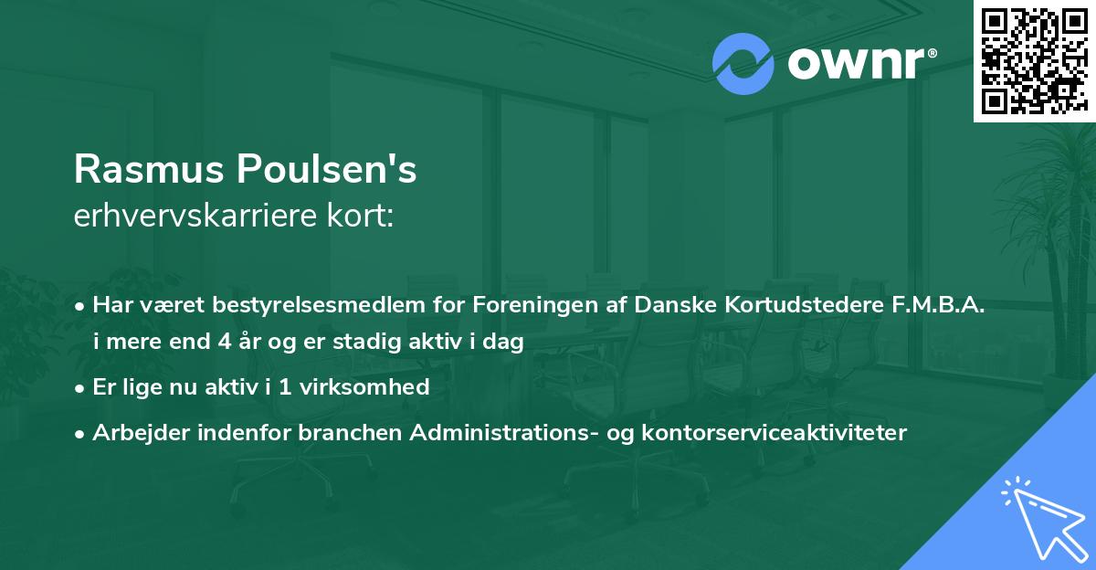 Rasmus Poulsen's erhvervskarriere kort