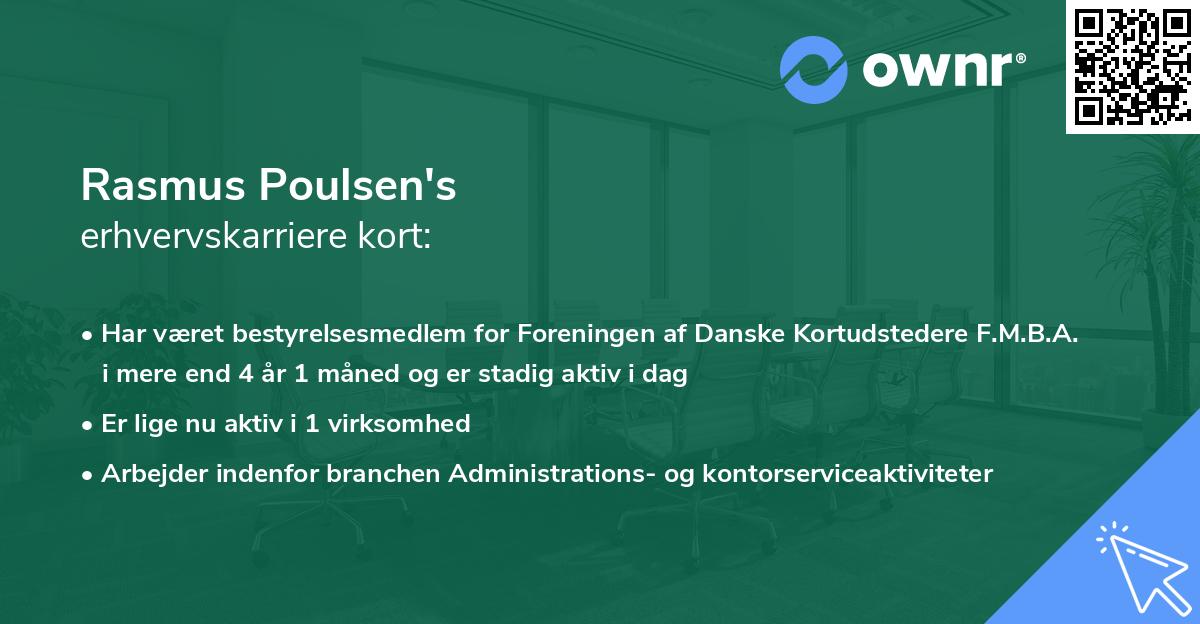 Rasmus Poulsen's erhvervskarriere kort