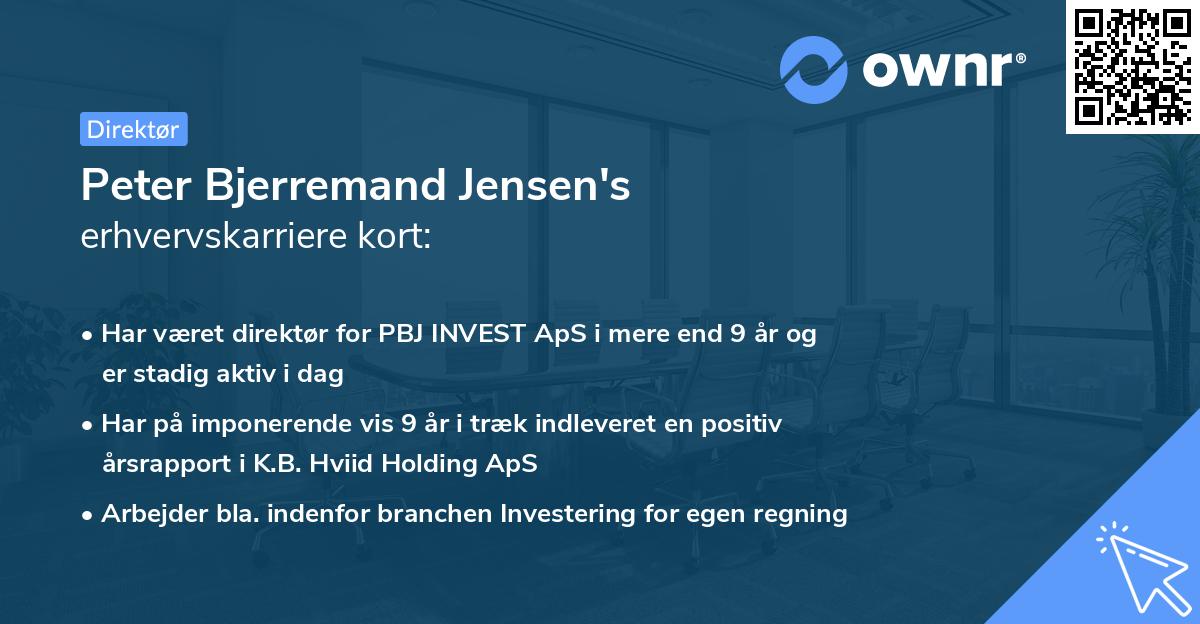 Peter Bjerremand Jensen's erhvervskarriere kort