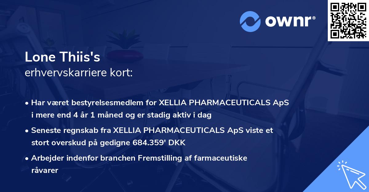 Lone Thiis's erhvervskarriere kort