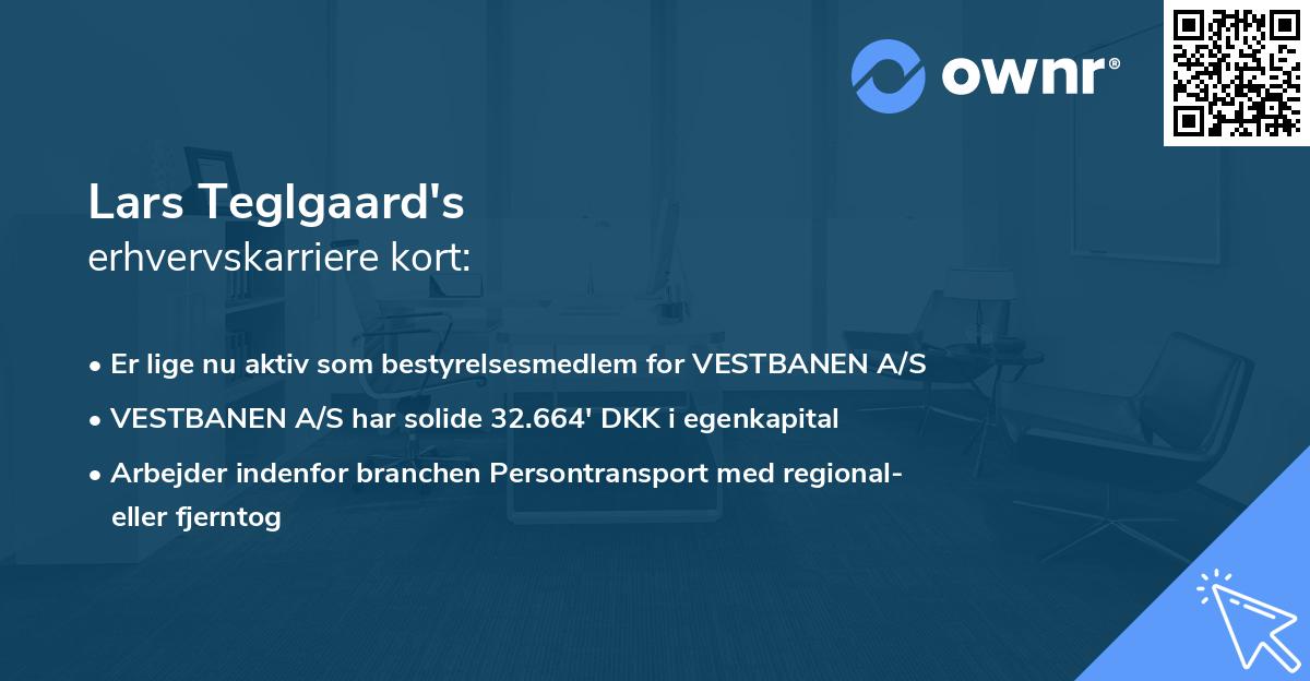 Lars Teglgaard's erhvervskarriere kort