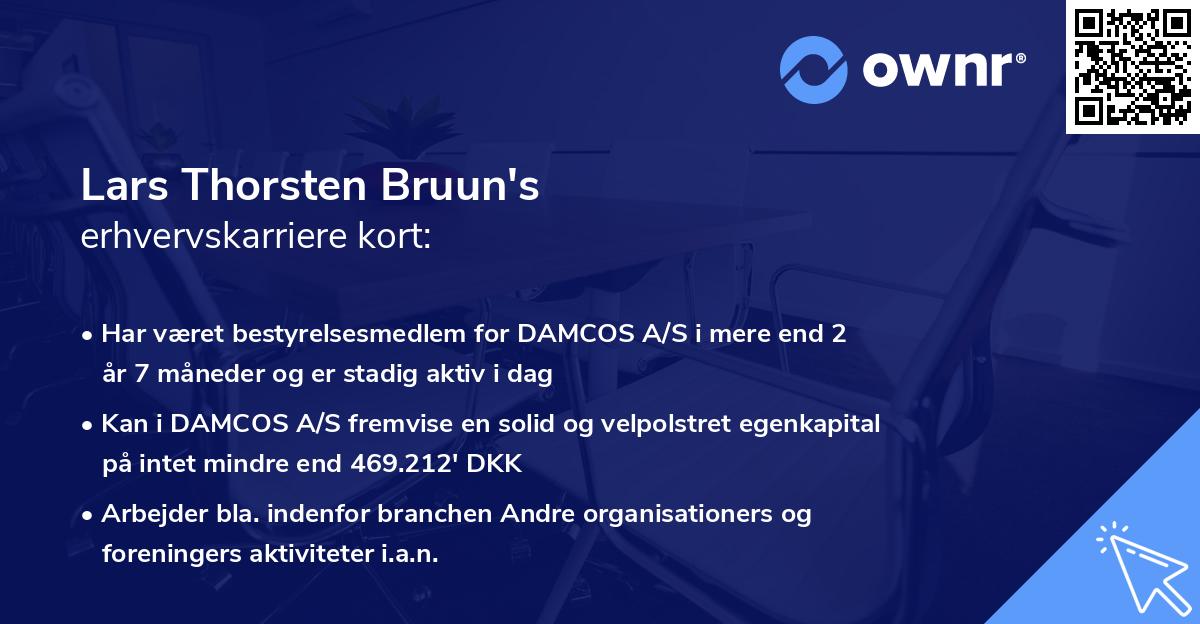 Lars Thorsten Bruun's erhvervskarriere kort