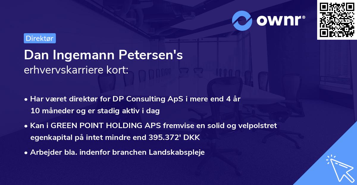 Dan Ingemann Petersen's erhvervskarriere kort