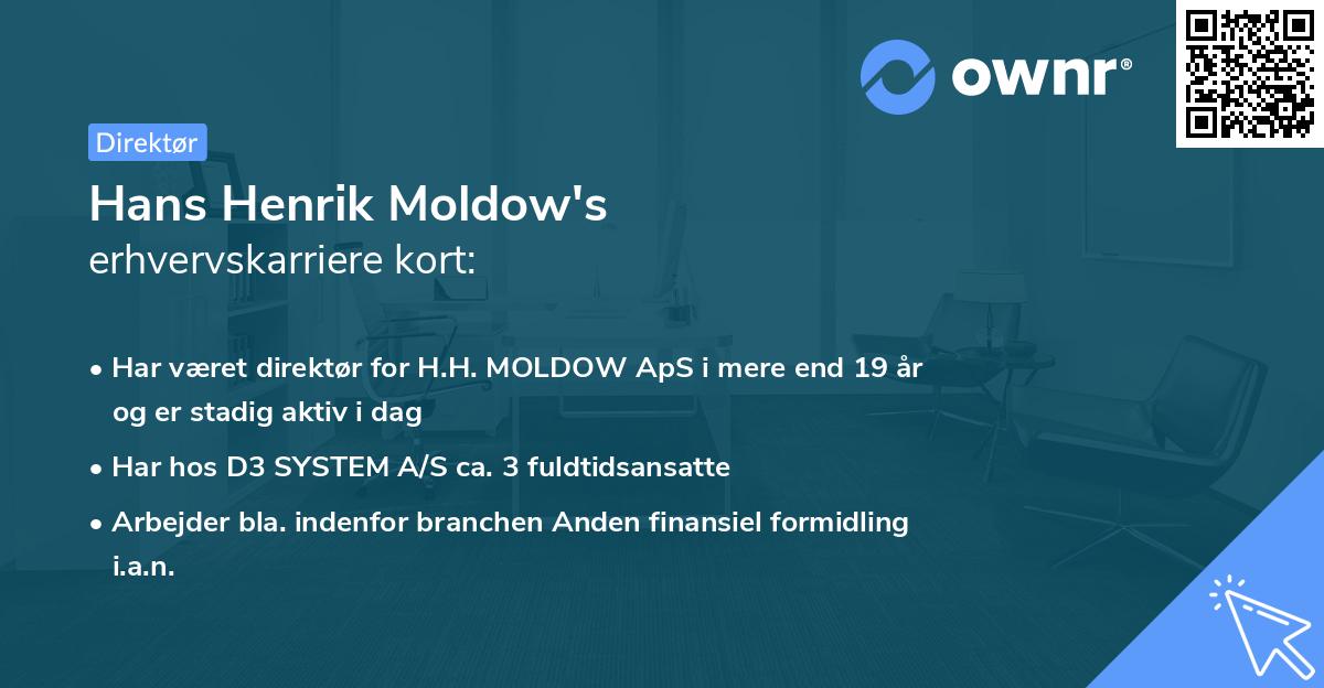 Hans Henrik Moldow's erhvervskarriere kort