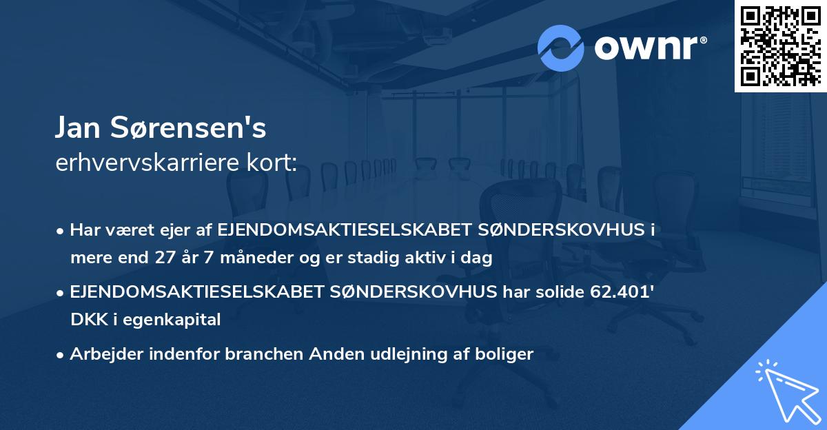Jan Sørensen's erhvervskarriere kort