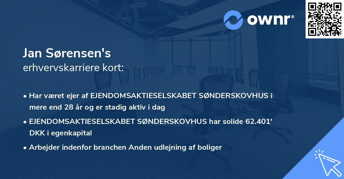Jan Sørensen's erhvervskarriere kort