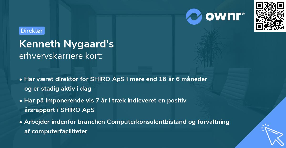 Kenneth Nygaard's erhvervskarriere kort