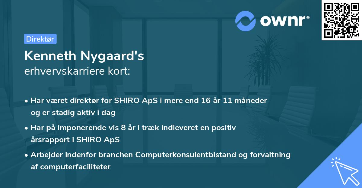 Kenneth Nygaard's erhvervskarriere kort