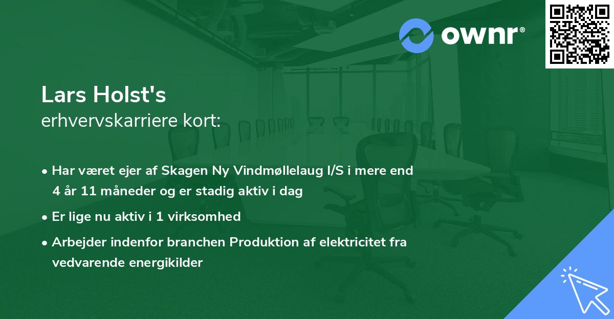 Lars Holst's erhvervskarriere kort
