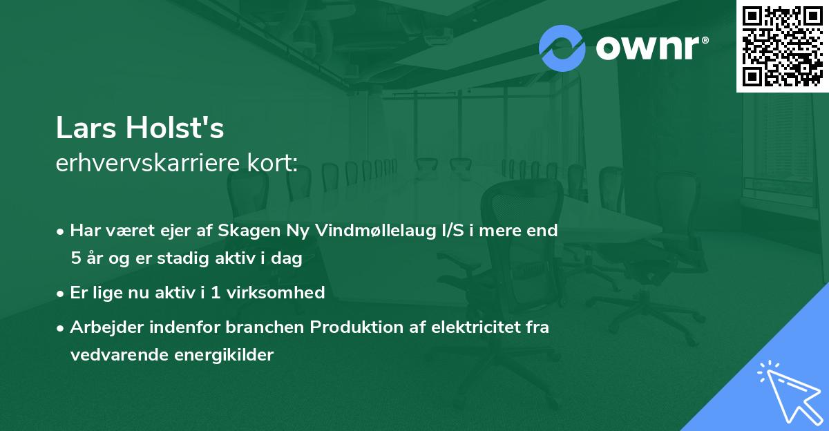 Lars Holst's erhvervskarriere kort