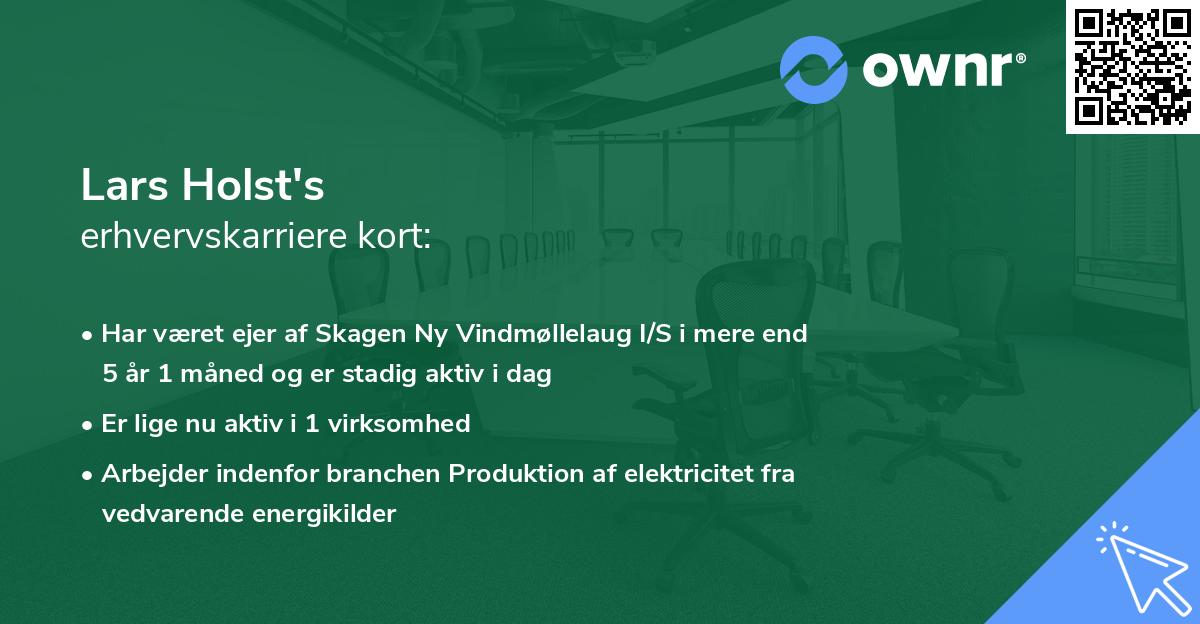 Lars Holst's erhvervskarriere kort