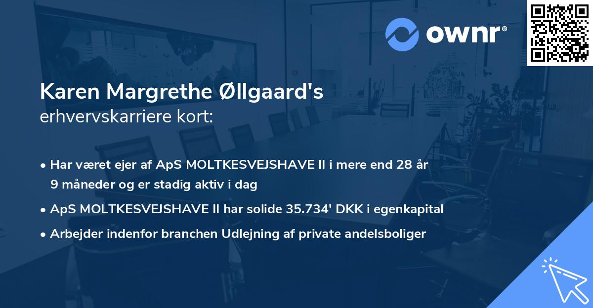 Karen Margrethe Øllgaard's erhvervskarriere kort