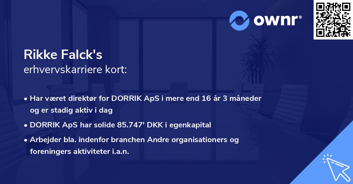 Rikke Falck's erhvervskarriere kort