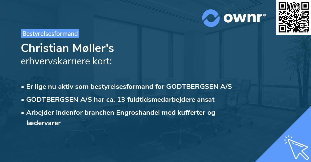 Christian Møller's erhvervskarriere kort