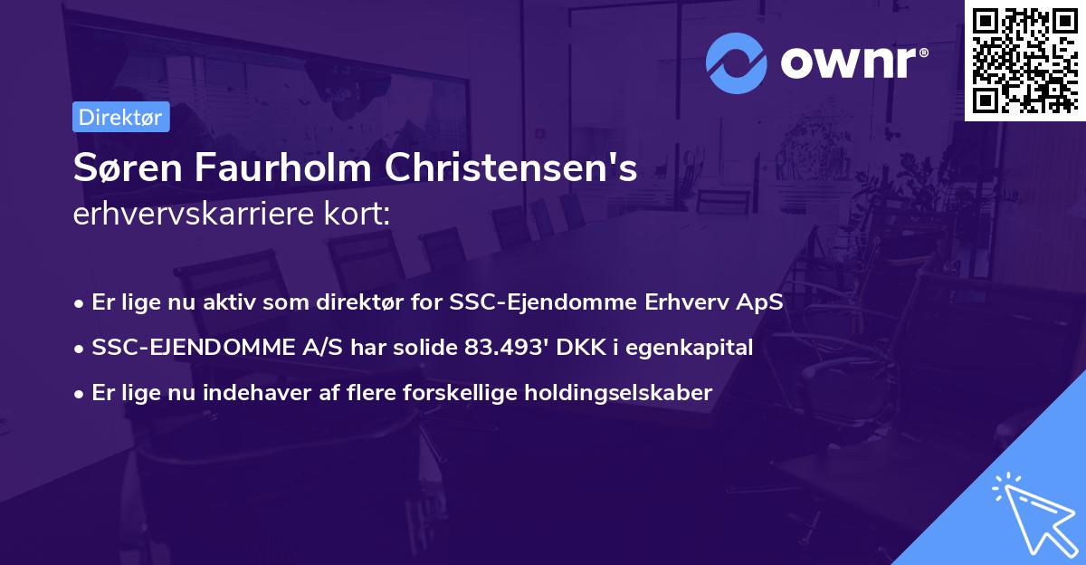 Søren Faurholm Christensen's erhvervskarriere kort